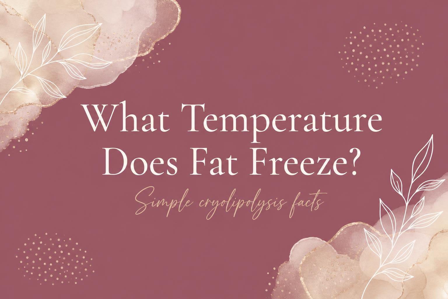 What Temperature Does Fat Freeze? Simple Cryolipolysis Facts